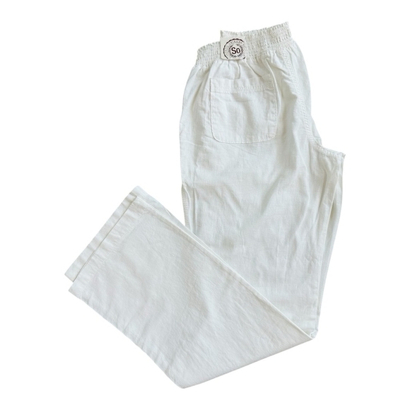Women’s Pants So Authentic American Heritage Boho Pants White Linen Pants Size M - Picture 2 of 4